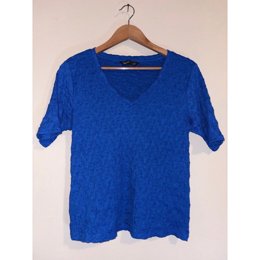 Simply Vera Wang Stretchy Blue Shirt - Size Medium